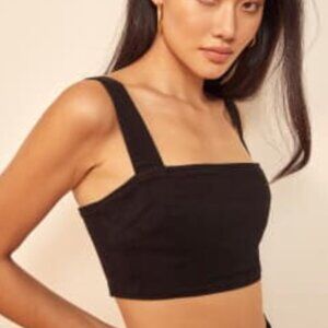 Reformation Alexia Tank Top | Black | Size 6 | NEW